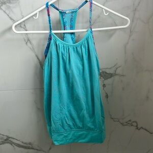Turquoise Youth Athletic Work Out Tank Top